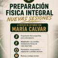 Nuevas sesiones de preparación física integral a partir de octubre con María Calvar