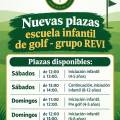 Nuevas plazas: escuela infantil de golf – grupo REVI